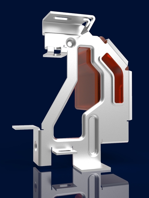 Steuerblech an Aktuator Assembly Rendering einnfach
